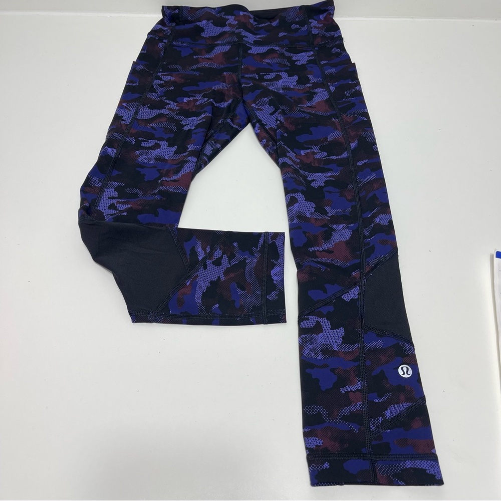 Lululemon purple black camo leggings